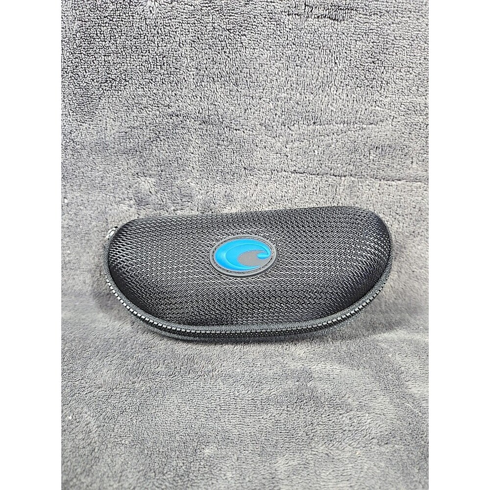 Costa Del Mar Clamshell Hard Sunglasses Nylon Case, Black & Blue Logo,ZipperJZ13